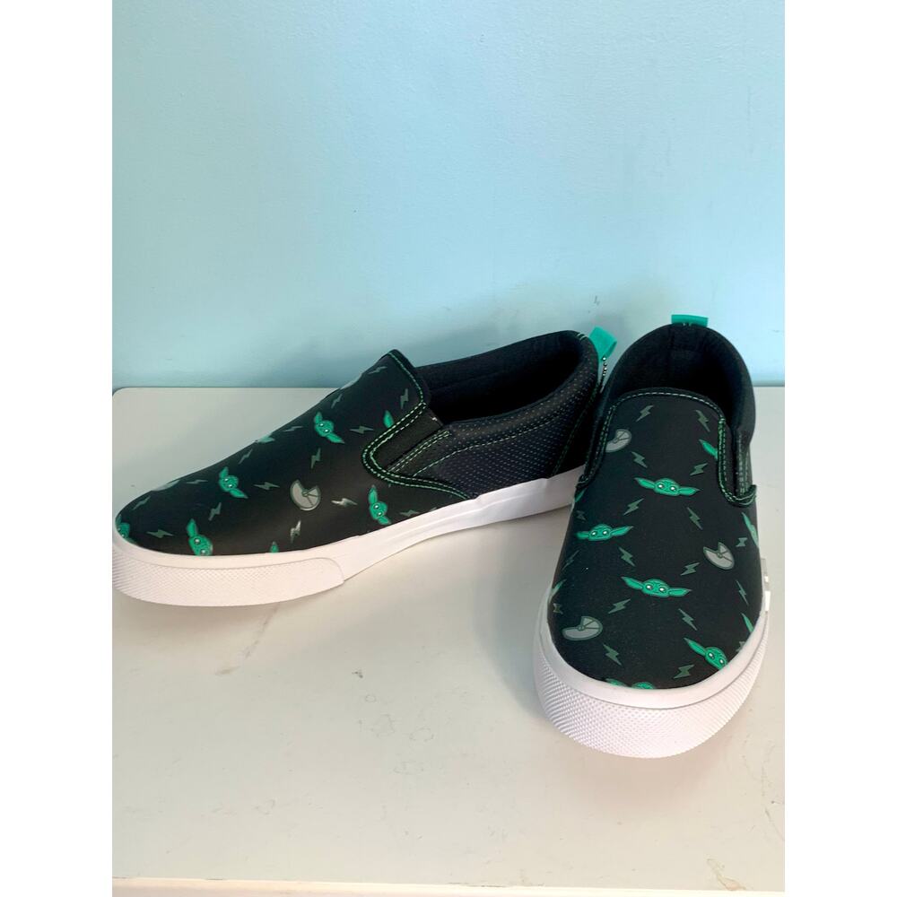 NWT Ground Up Star Wars Grogu Black Slip On Sneakers Men's Size 9 - Picture 8 of 12